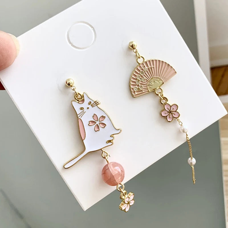 Boucle d'oreilles dépareillé style Coréen