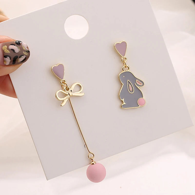 Boucle d'oreilles dépareillé style Coréen