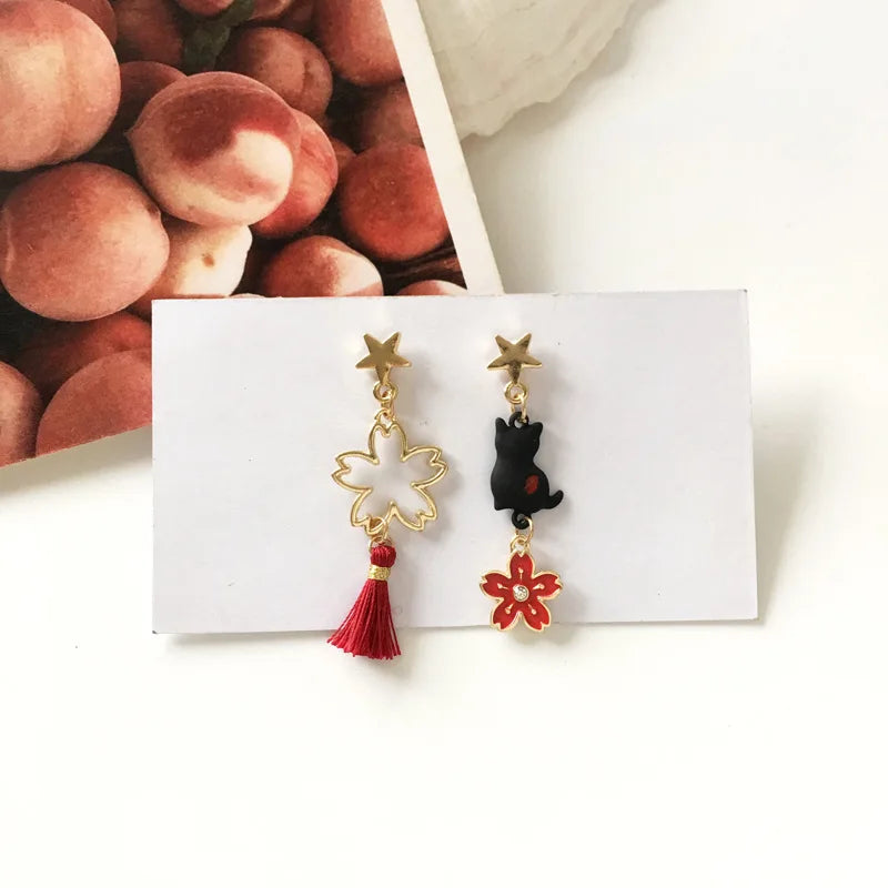 Boucle d'oreilles dépareillé style Coréen
