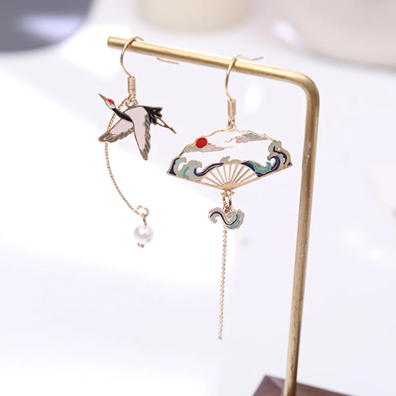 Boucle d'oreilles dépareillé style Coréen