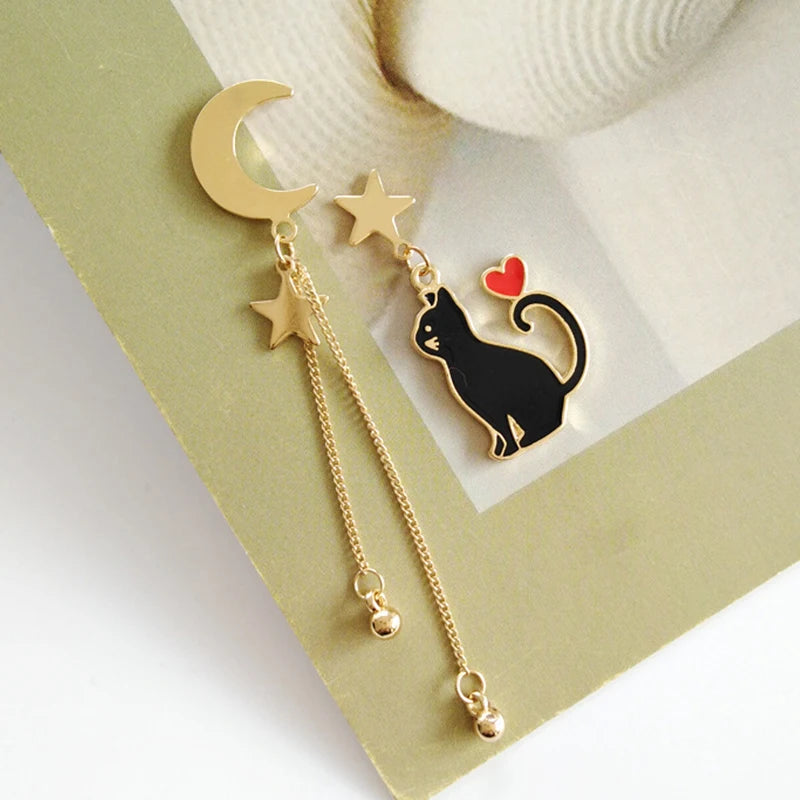 Boucle d'oreilles dépareillé style Coréen