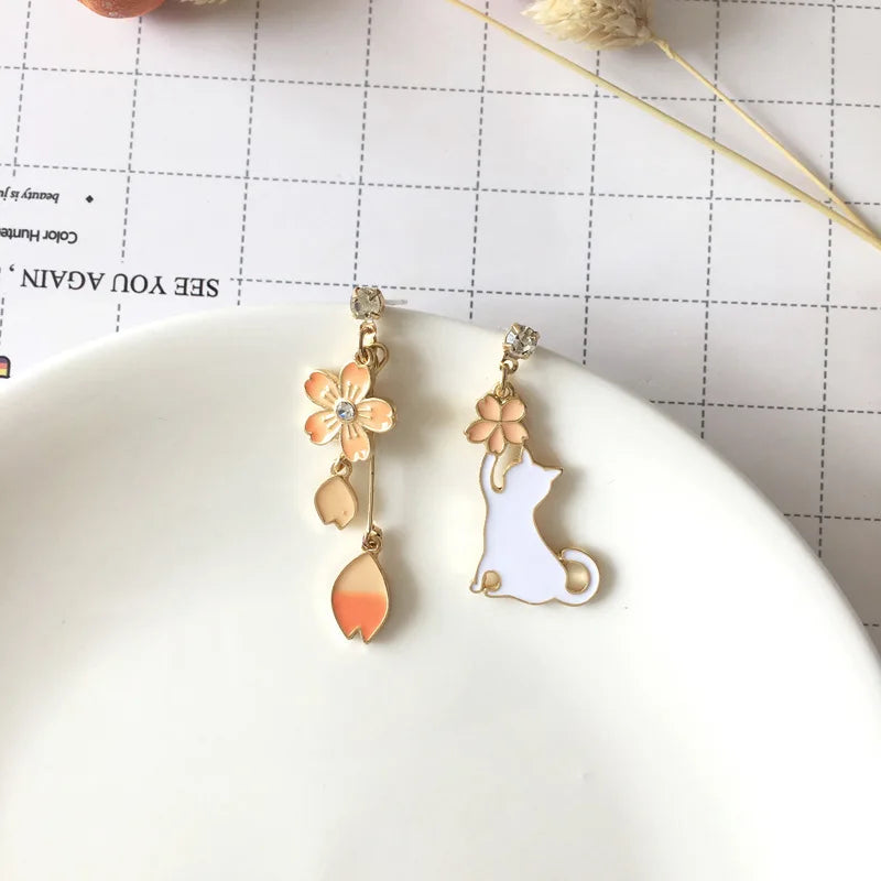 Boucle d'oreilles dépareillé style Coréen