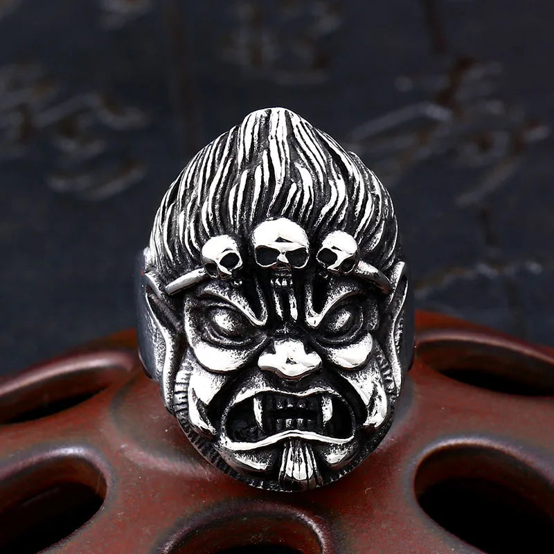 Anneaux Roi Singe Mythologie chinoise Acier Inoxydable