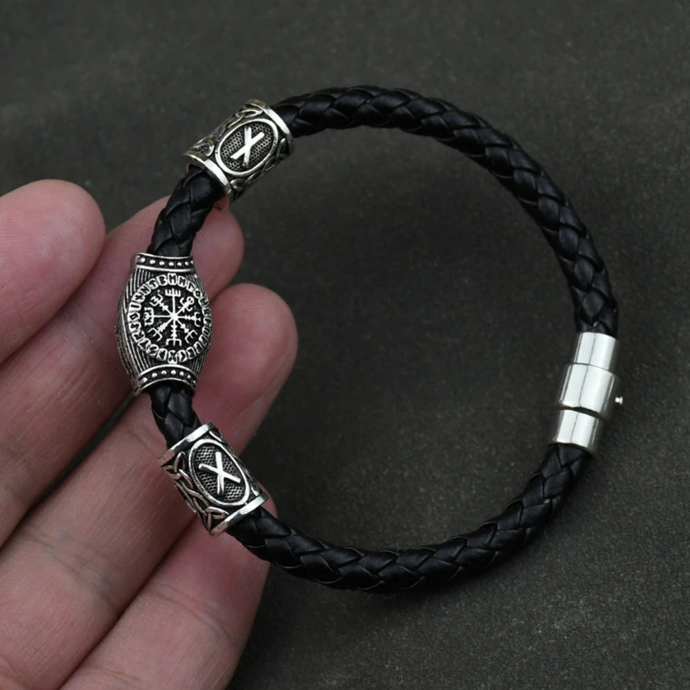 Bracelet Viking Vegvisir 3/11/13 Runes