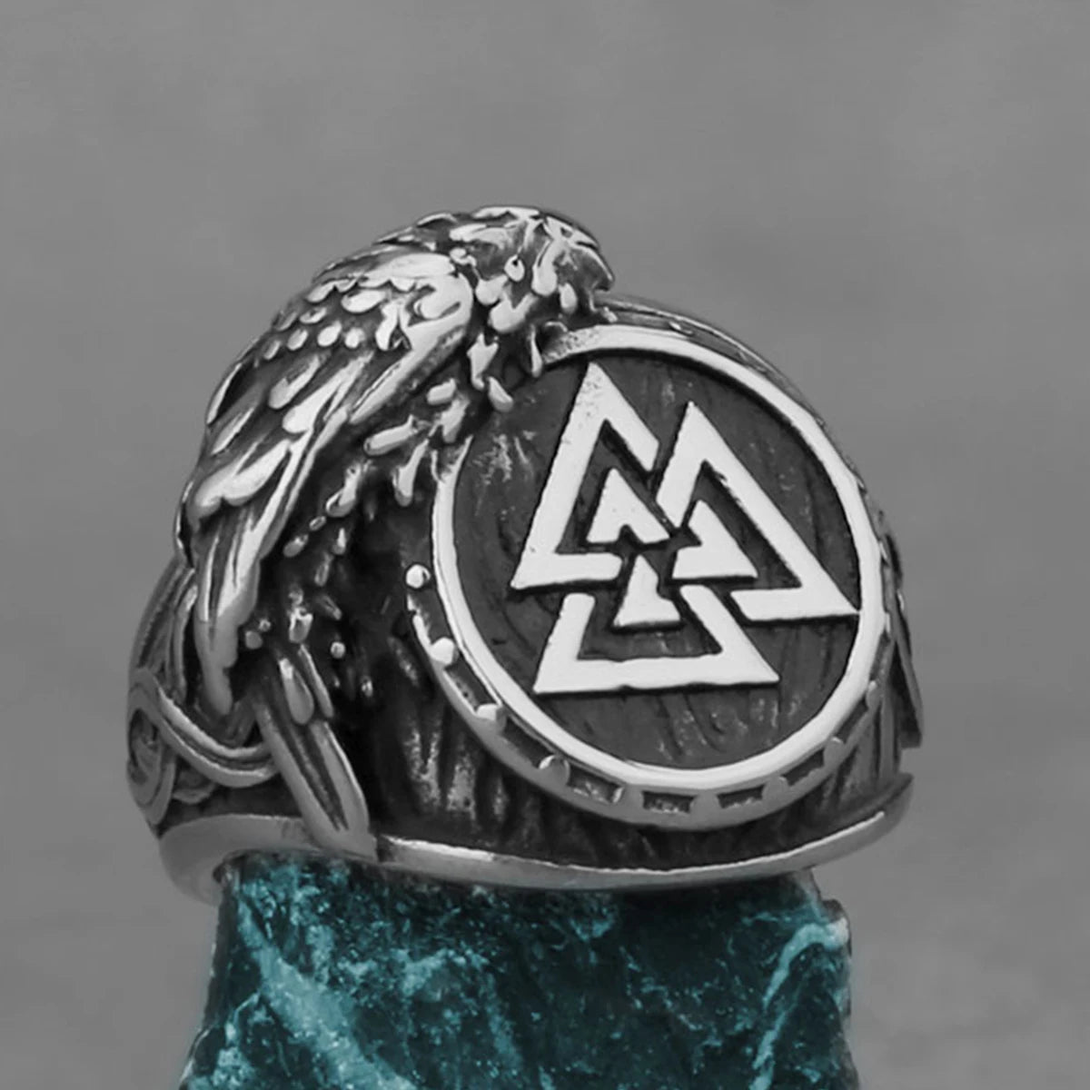 Anneaux Valknut crow