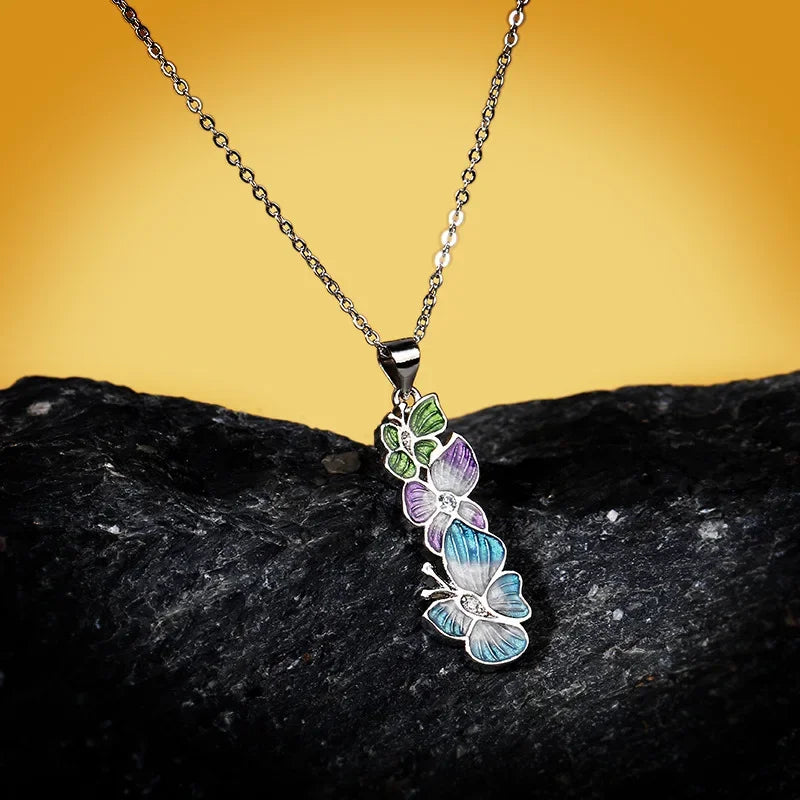 Pendentif Couronne de fleurs Argent S925&Zirconium