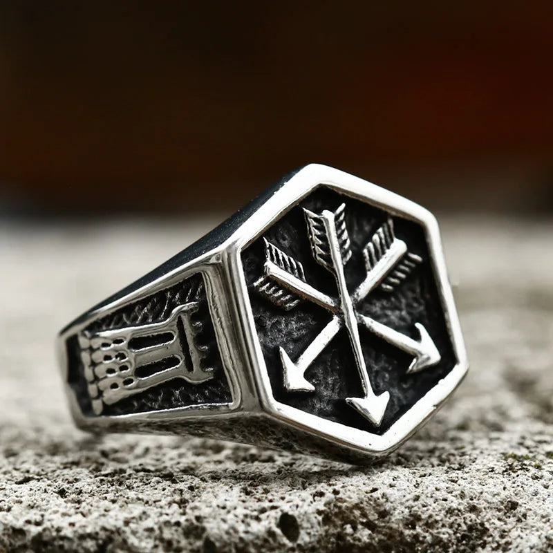 Beier New Store 316L Stainless Steel Viking Cross Compass Runic Pirate Men's Ring Nautical Fashion Jewelry Dropshipping BR8-108R