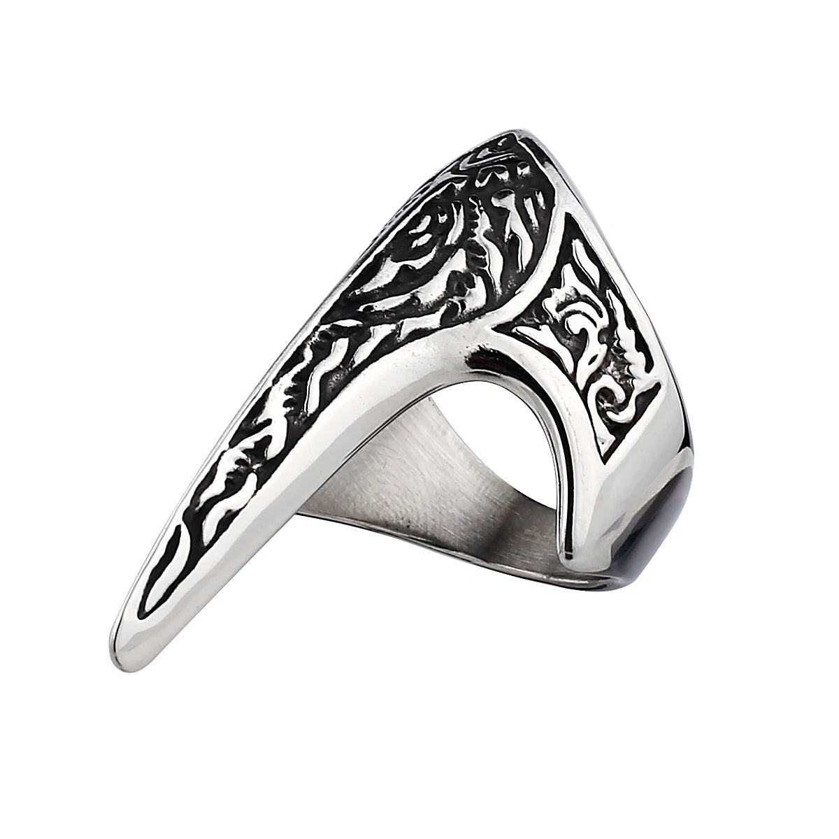 Anneaux Pointe Viking design créatif en Acier Inoxydable