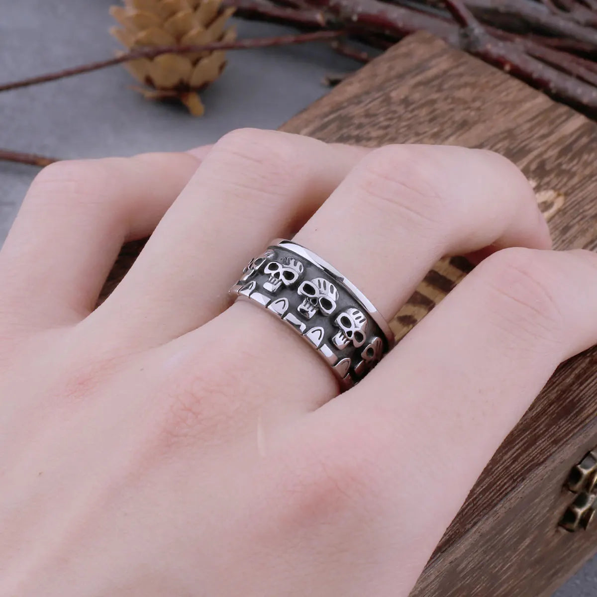Bague Crâne rétro