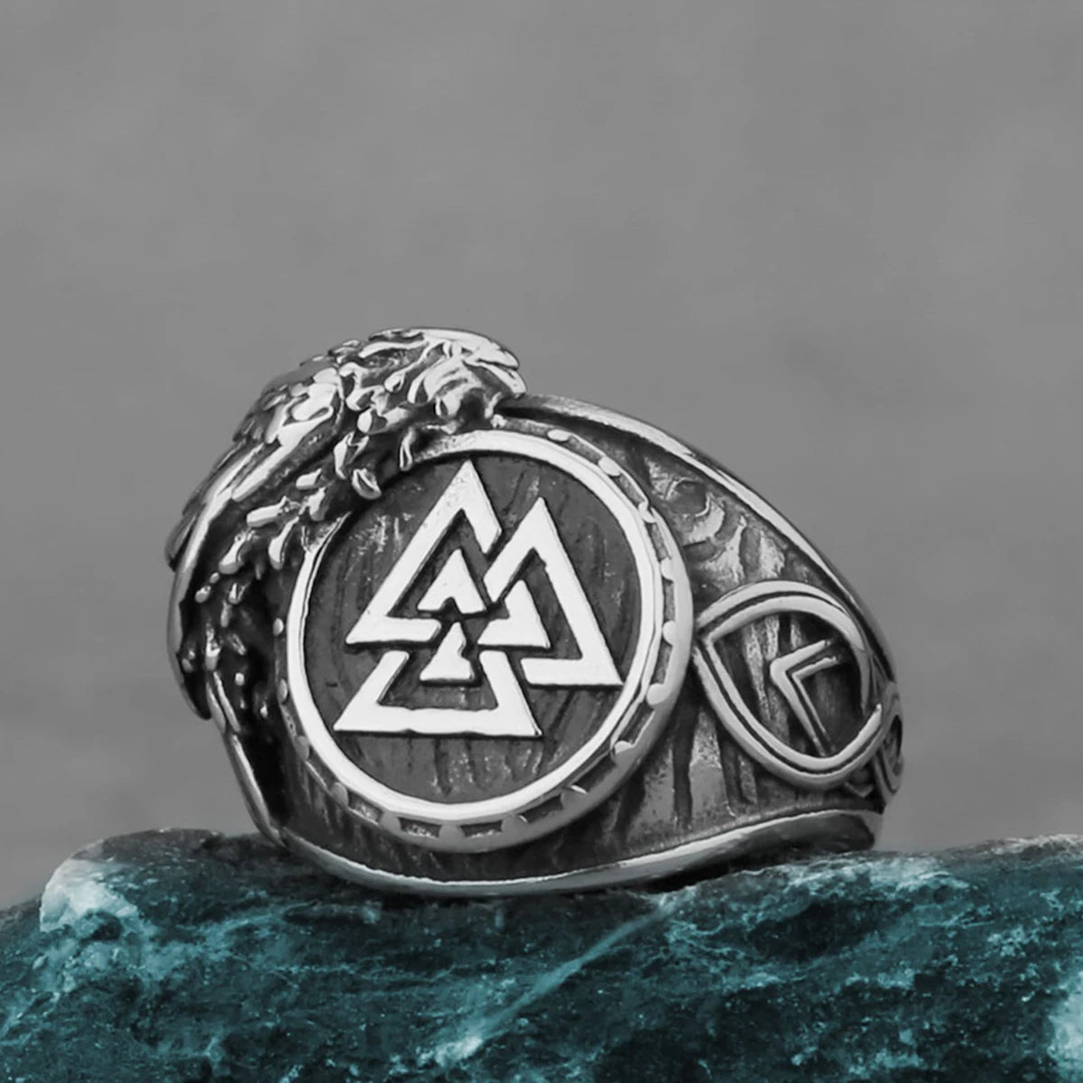 Anneaux Valknut crow