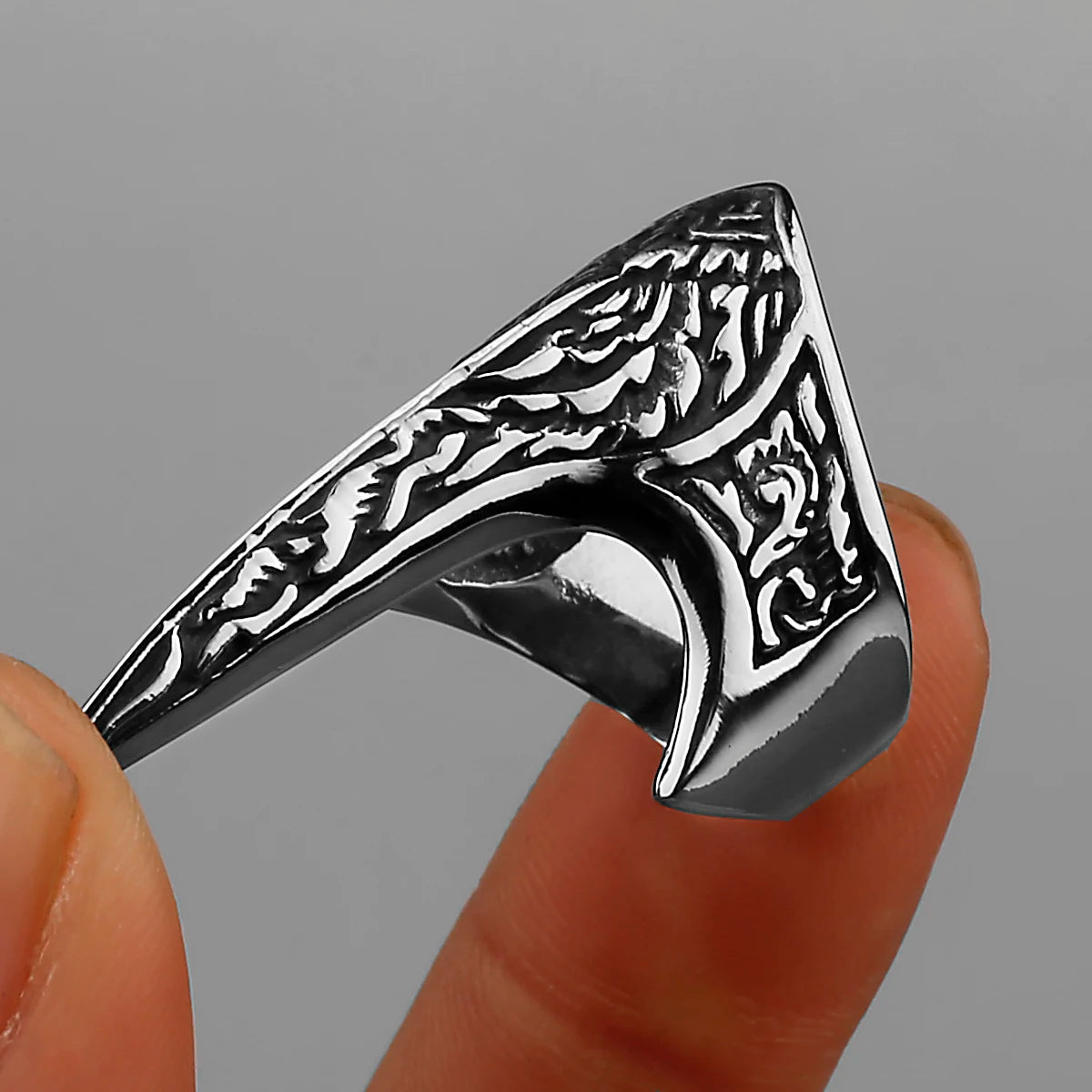 Anneaux Pointe Viking design créatif en Acier Inoxydable
