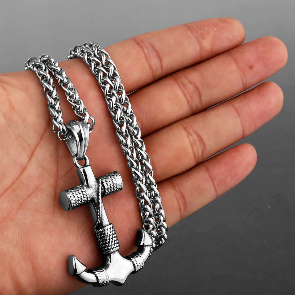 Stainless Steel Viking Axe Pendant Necklace Men's Celtic Valknut Imitation Weapon Mixed Gold Color Jewelry Gift for Boyfriend