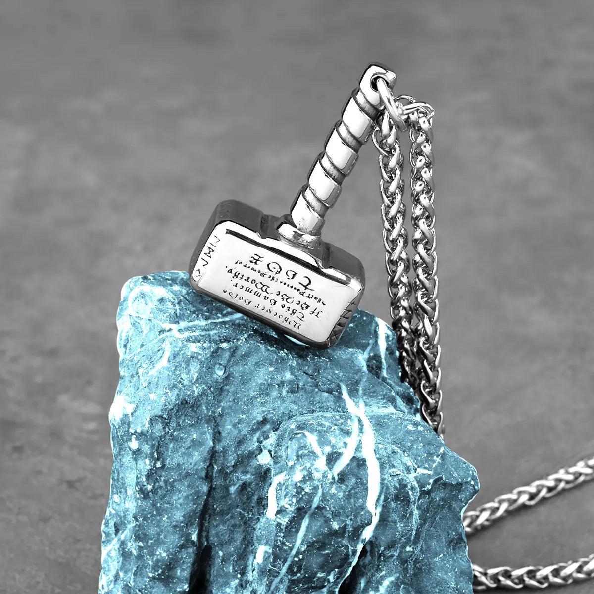Stainless Steel Nordic Viking Thor's Hammer Necklace Men Valknut Rune Amulet Fashion Vintage Pendant Necklace Charm Jewelry