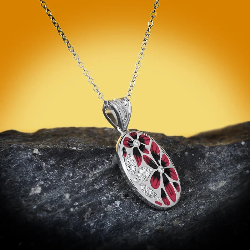 Pendentif Argent S925 Plate Flower.