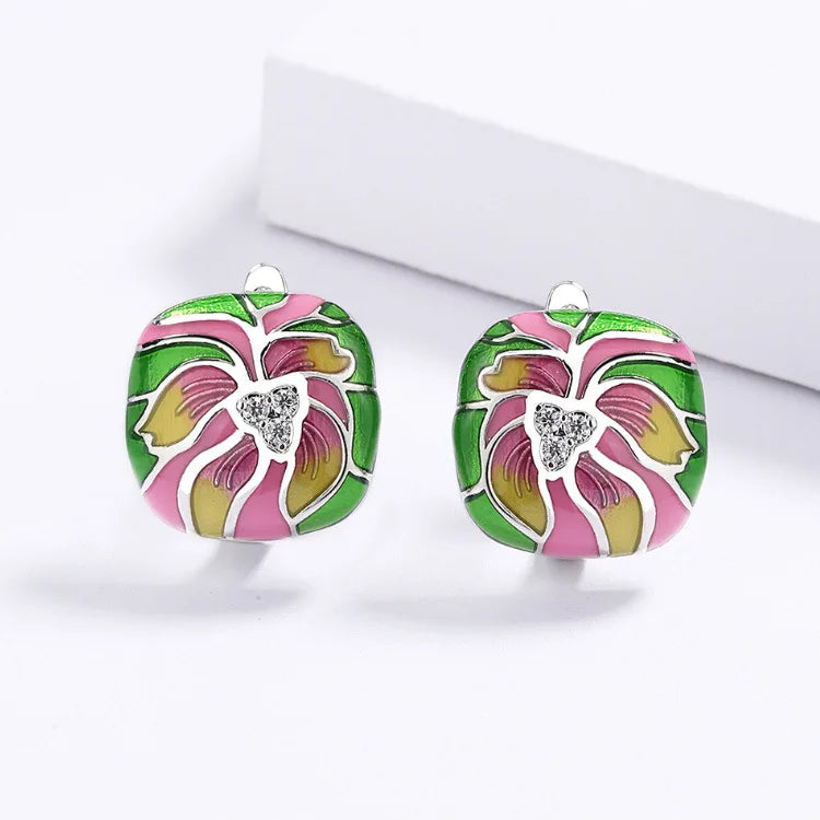 Set bijoux fleurs élégante Bague/Boucle d'oreilles/Pendentif Fait main