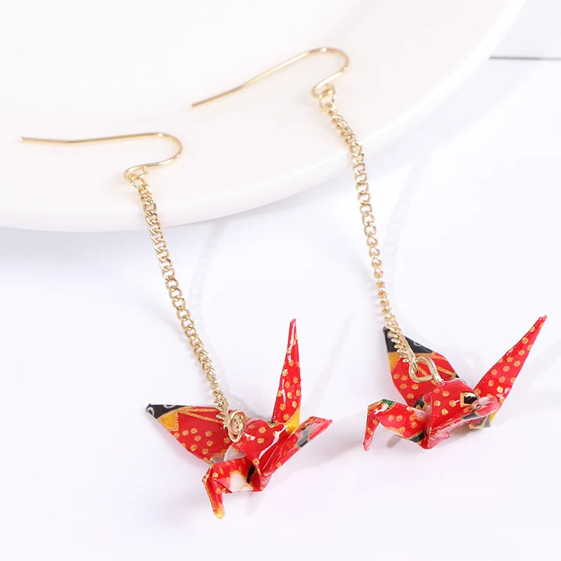 Boucle d'oreilles Origami oiseaux