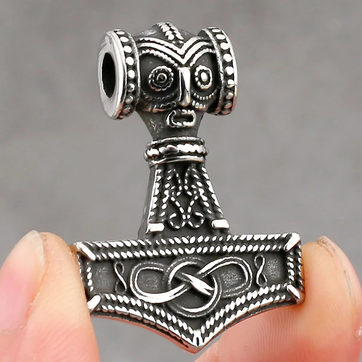 Pendentif Marteau de Thor Mjolnir Acier Inoxydable