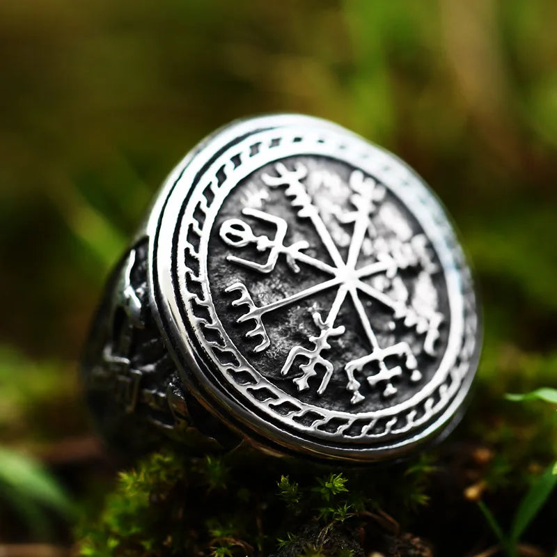 Beier Fashion Viking Rune Pattern Bear claw Celtic knot Ring Stainless Steel Mens Punk Jewelry BR8-739