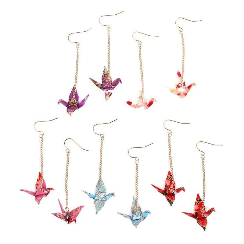 Boucle d'oreilles Origami oiseaux