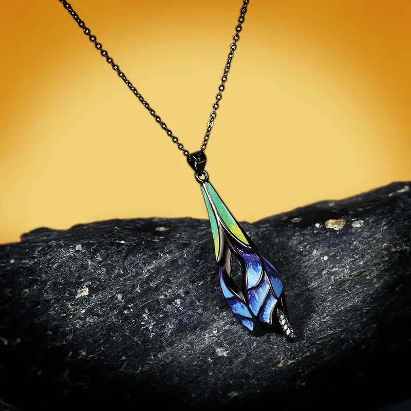 Pendentif Blue Lotus Argent 925