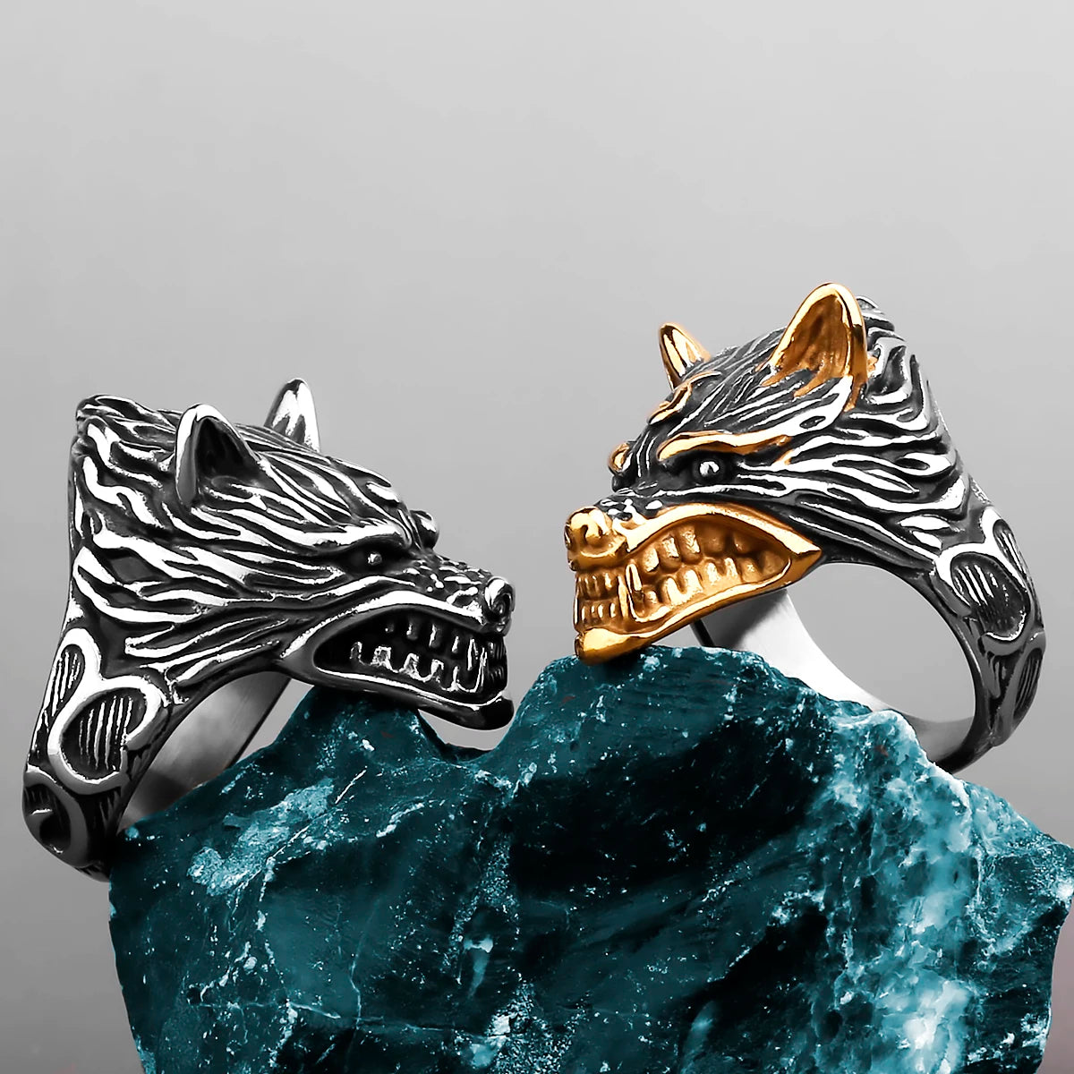 Anneaux Loupe des Marais Fenrir fils de Loki Acier Inoxydable