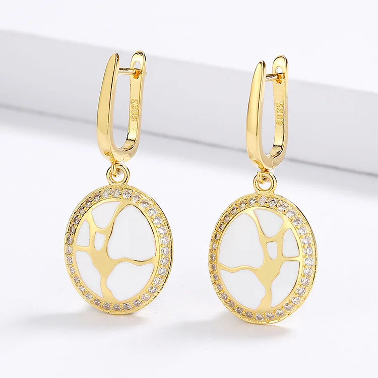 Set Bijoux Lumière Nacré Bague/Boucle d'oreilles/Pendentif Fait main