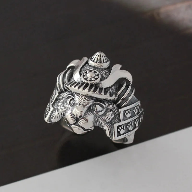 Bague Ajustable Chat Samurai
