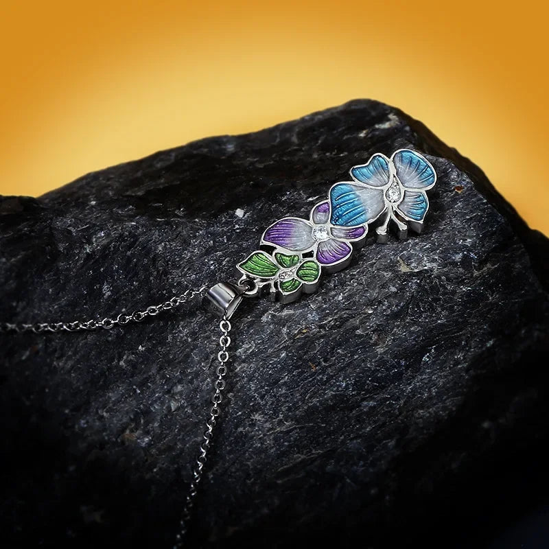Pendentif Couronne de fleurs Argent S925&Zirconium