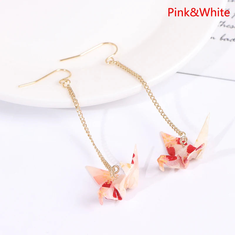 Boucle d'oreilles Origami oiseaux