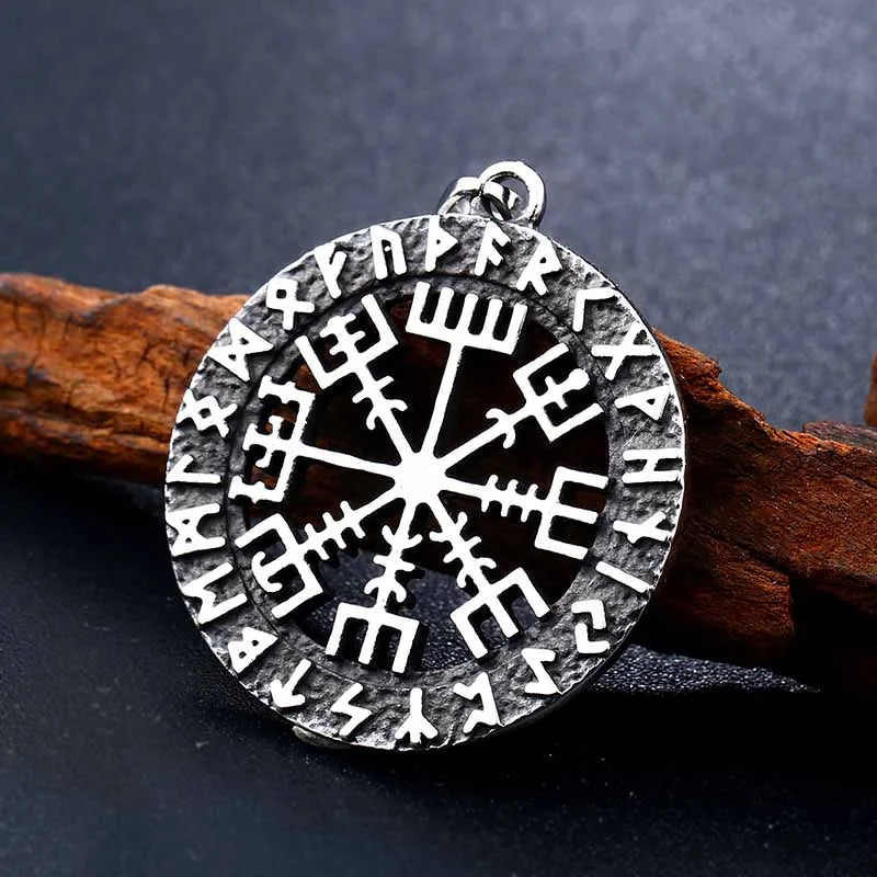 Amulette Rune Nordic style Retro Acier Inoxydable