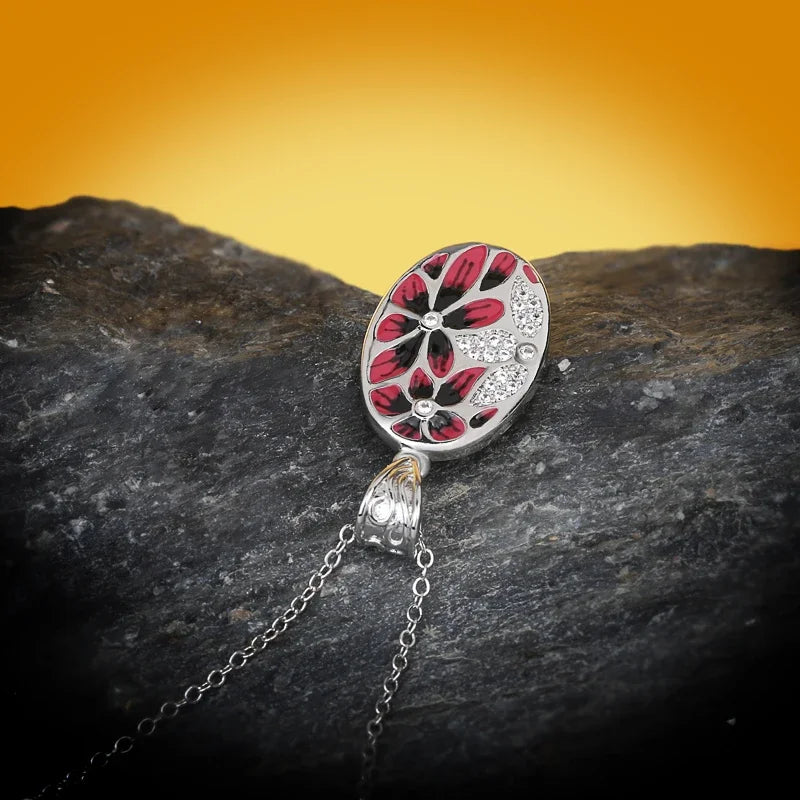 Pendentif Argent S925 Plate Flower.
