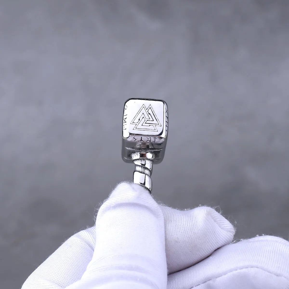 Stainless Steel Nordic Viking Thor's Hammer Necklace Men Valknut Rune Amulet Fashion Vintage Pendant Necklace Charm Jewelry