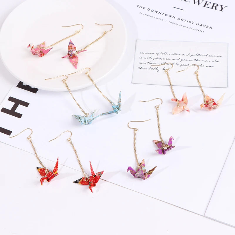Boucle d'oreilles Origami oiseaux