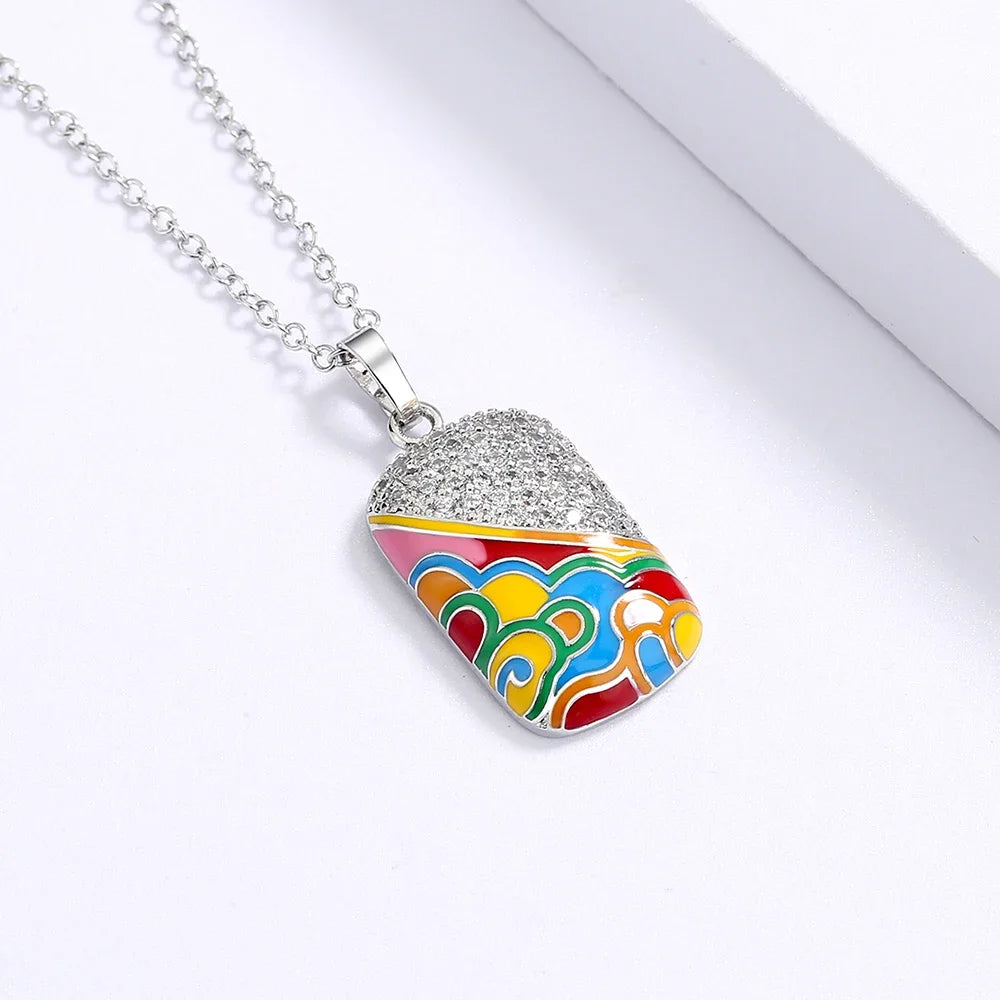 Irregular Pendentif Argent S925 & Zirconium