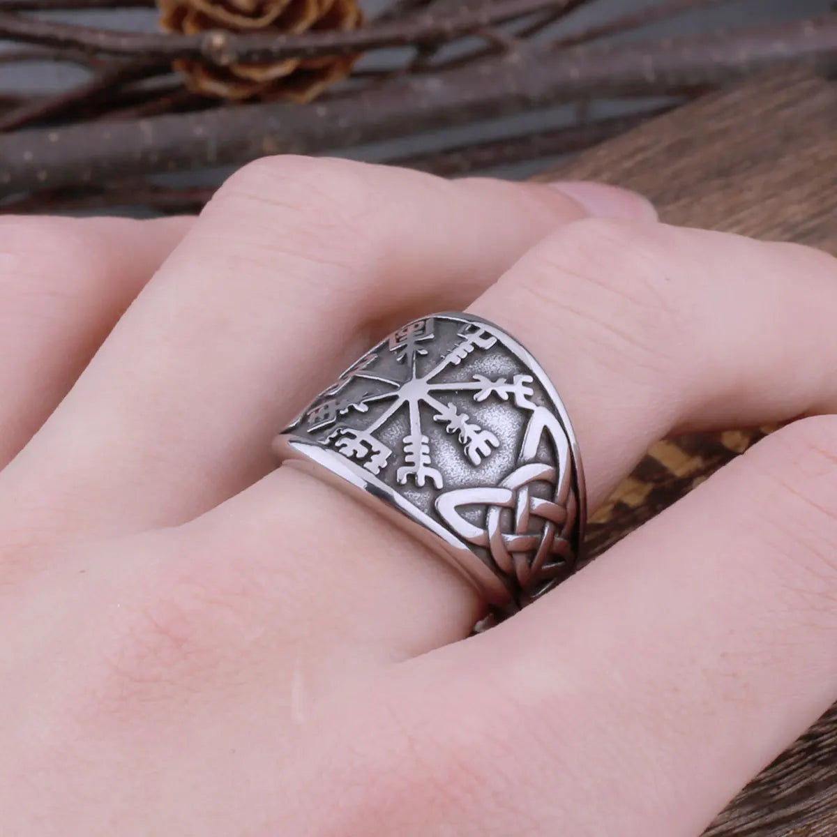 Bagues Boussoles Viking Vegvisir