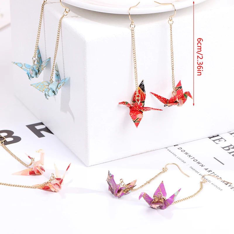 Boucle d'oreilles Origami oiseaux
