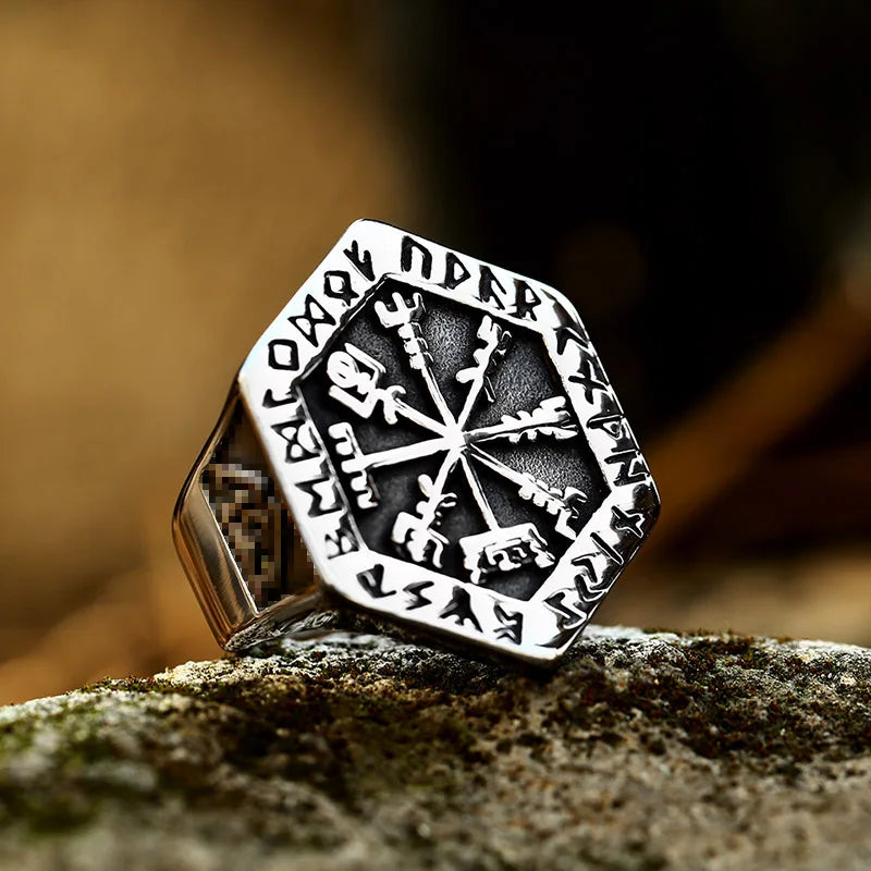 Beier Fashion Viking Rune Pattern Bear claw Celtic knot Ring Stainless Steel Mens Punk Jewelry BR8-739