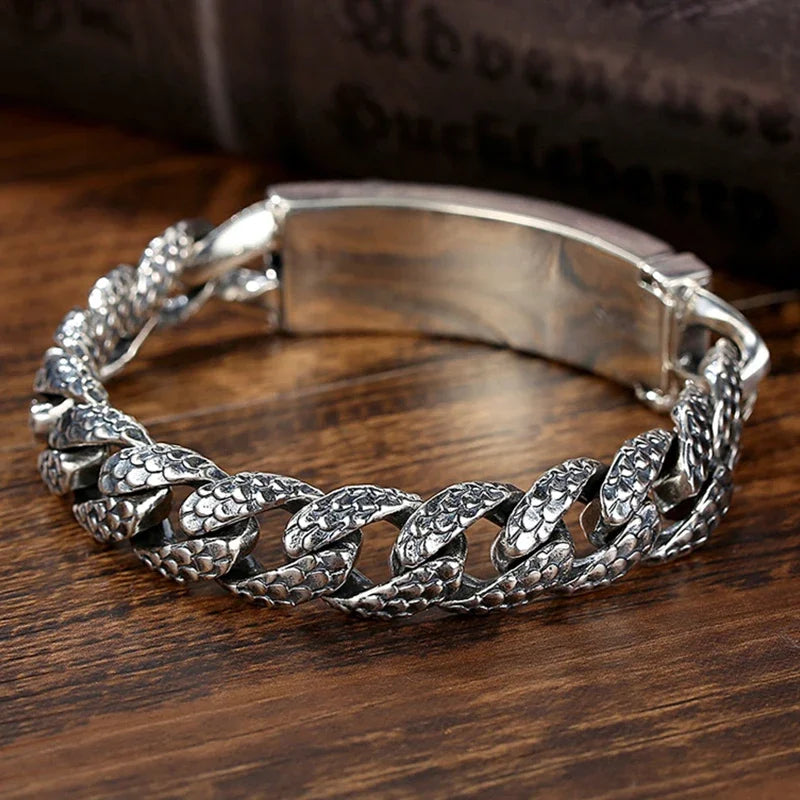 Bracelet FoYuan tête de dragon Mythologie Chinoise Acier Inoxydable