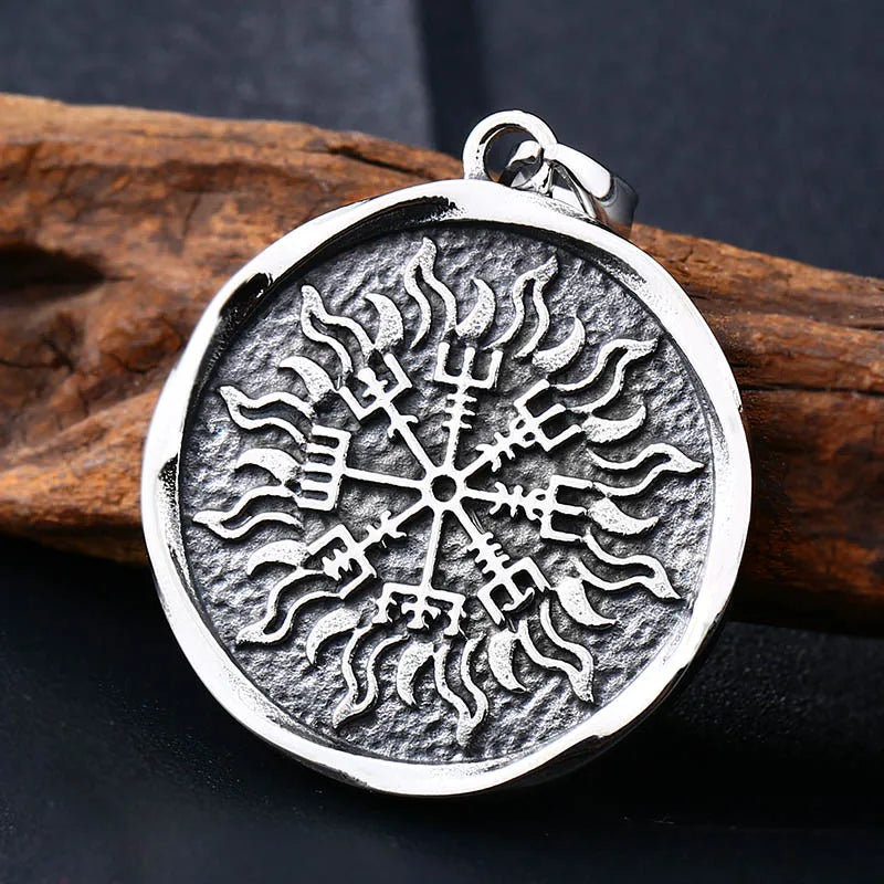 Amulette Rune Nordic style Retro Acier Inoxydable
