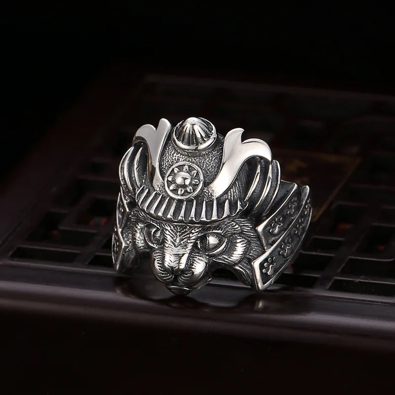 Bague Ajustable Chat Samurai