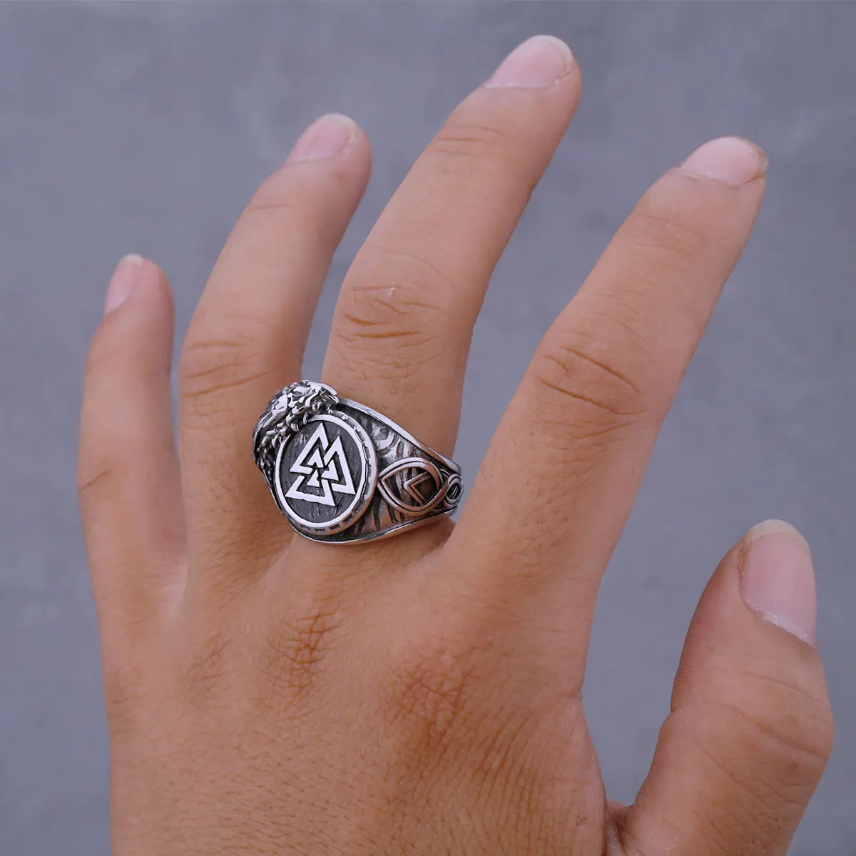 Anneaux Valknut crow