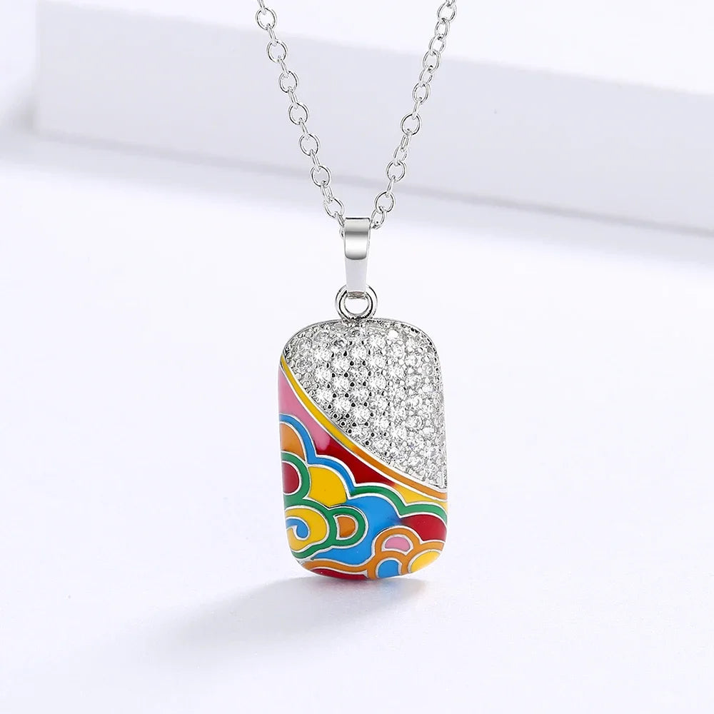 Irregular Pendentif Argent S925 & Zirconium