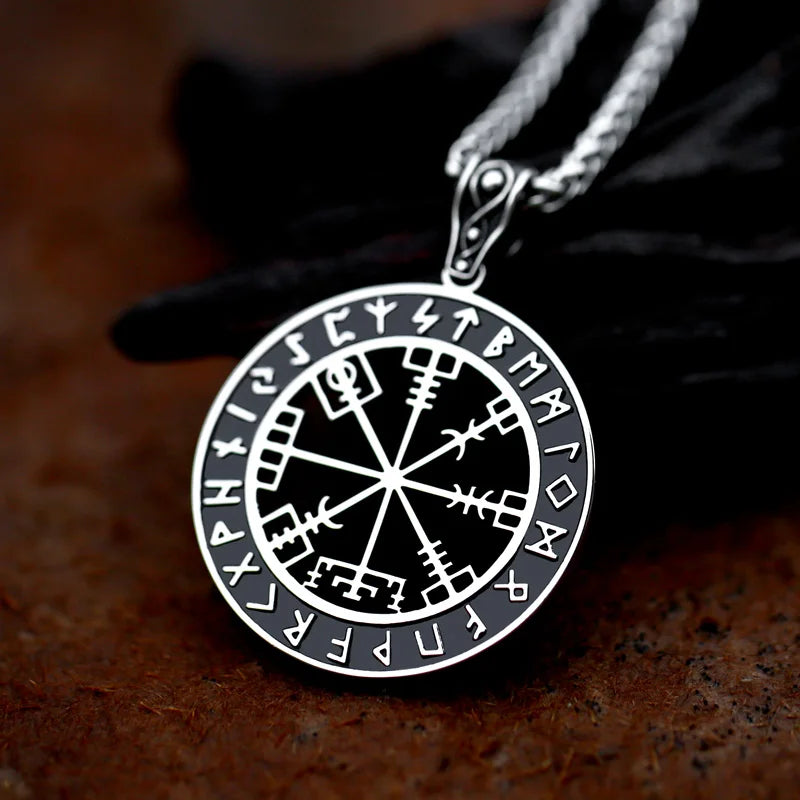 Amulette Rune Nordic style Retro Acier Inoxydable