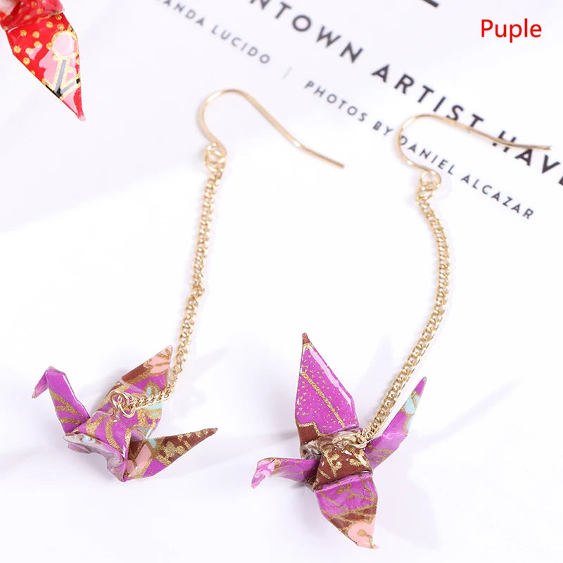 Boucle d'oreilles Origami oiseaux