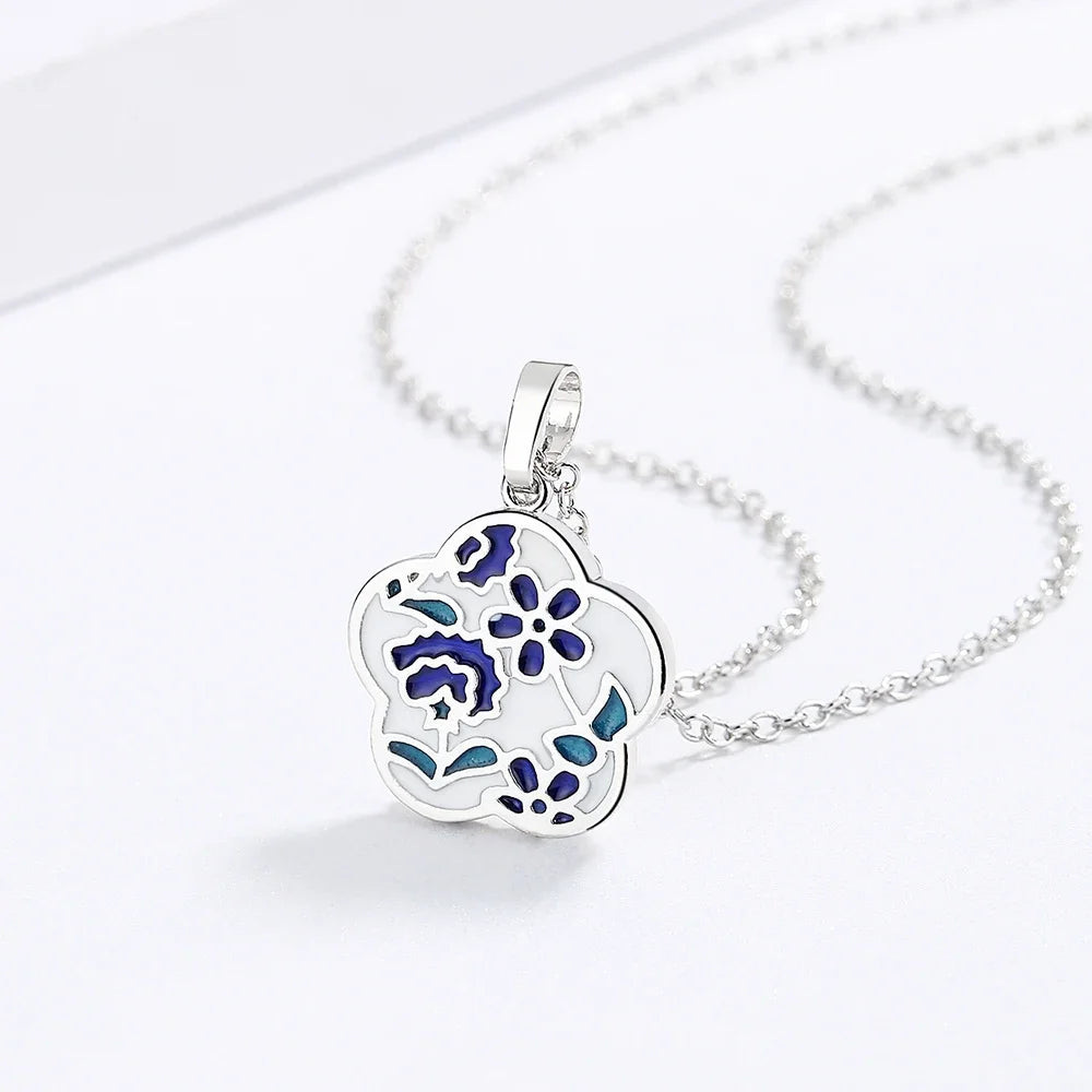 Pendentif rétro floral