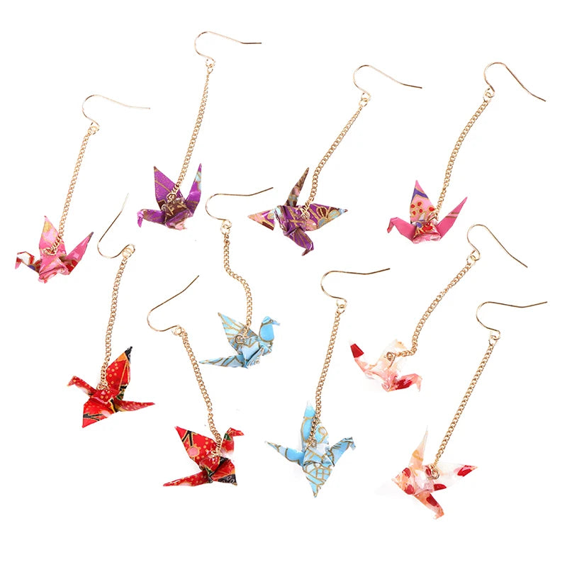 Boucle d'oreilles Origami oiseaux