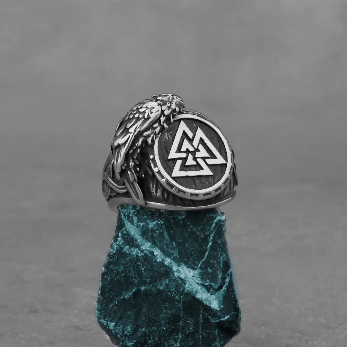 Anneaux Valknut crow