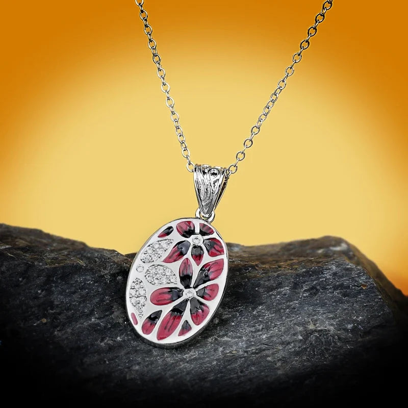 Pendentif Argent S925 Plate Flower.