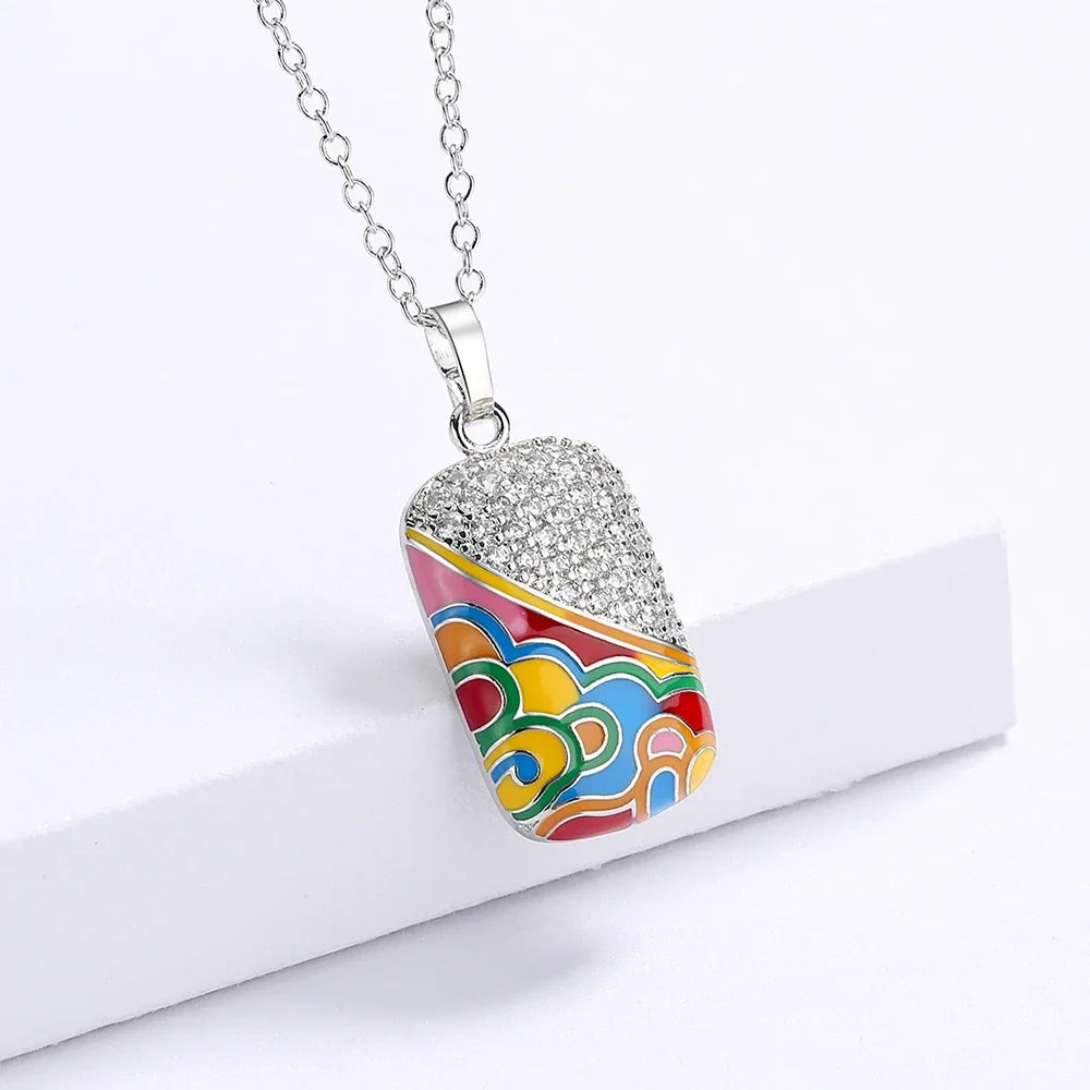 Irregular Pendentif Argent S925 & Zirconium