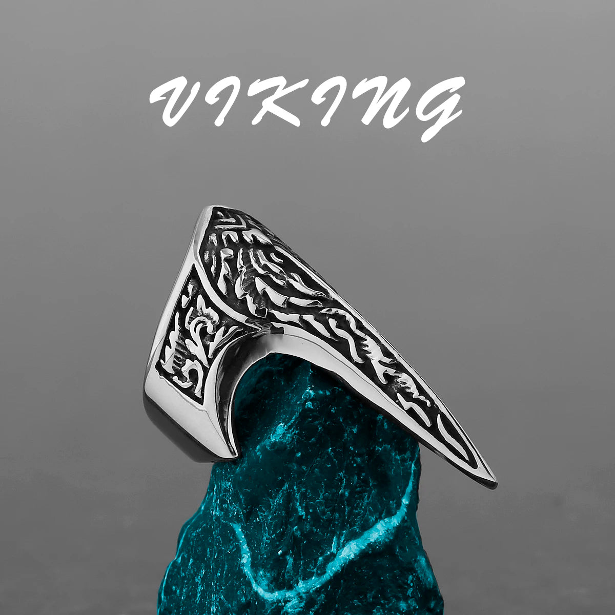 Anneaux Pointe Viking design créatif en Acier Inoxydable